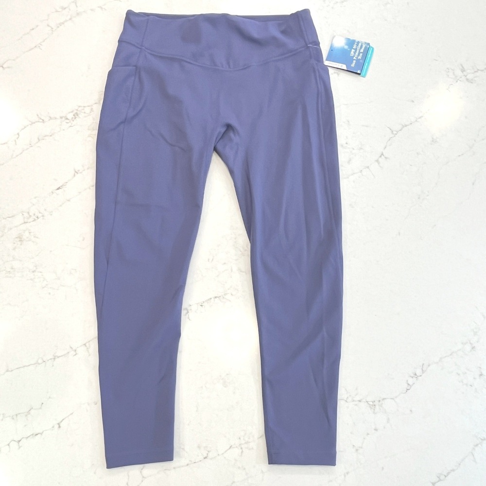 Coolibar Ananda Legging‎ Womens XL Purple Nylon Elastane UPF 50+ Pockets 10846